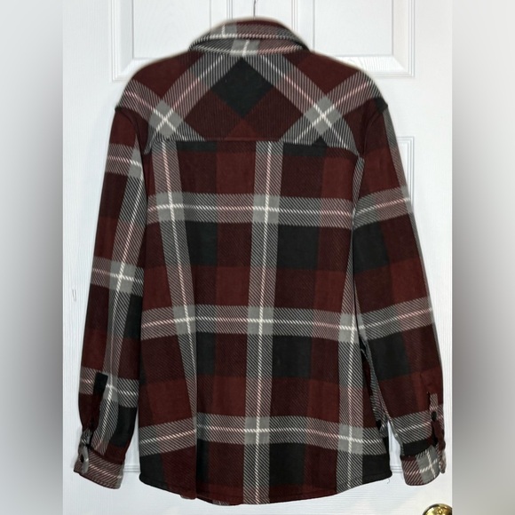 Freedom Foundry Men's Plaid Flannel cozy fur lined Shirt Jacket - Picture 3 of 7